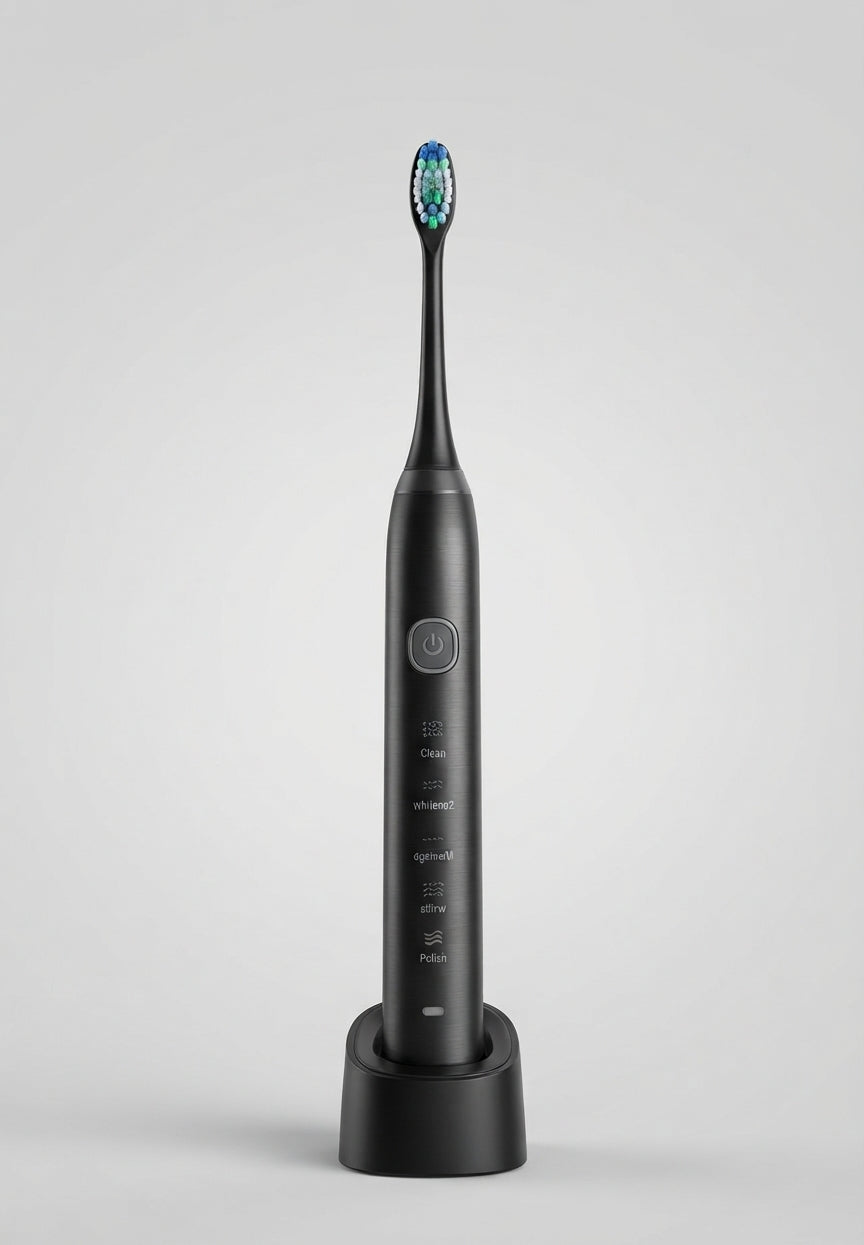 SmilePlax Midnight Black electric toothbrush